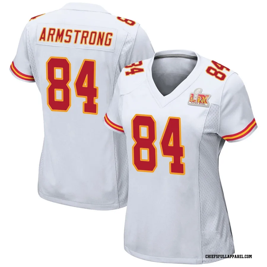 Andrew Armstrong Kansas City Chiefs Women's Game Super Bowl LIX Nike Jersey - White