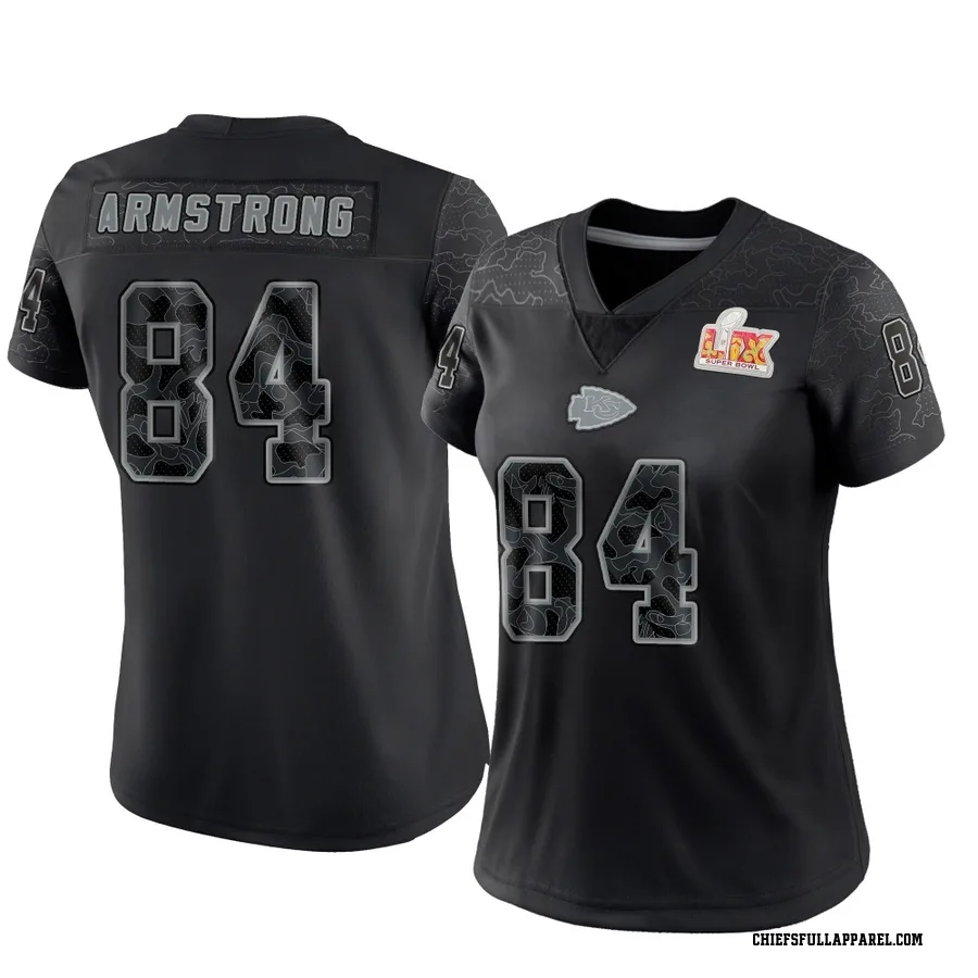 Andrew Armstrong Kansas City Chiefs Women's Limited Reflective Super Bowl LIX Nike Jersey - Black