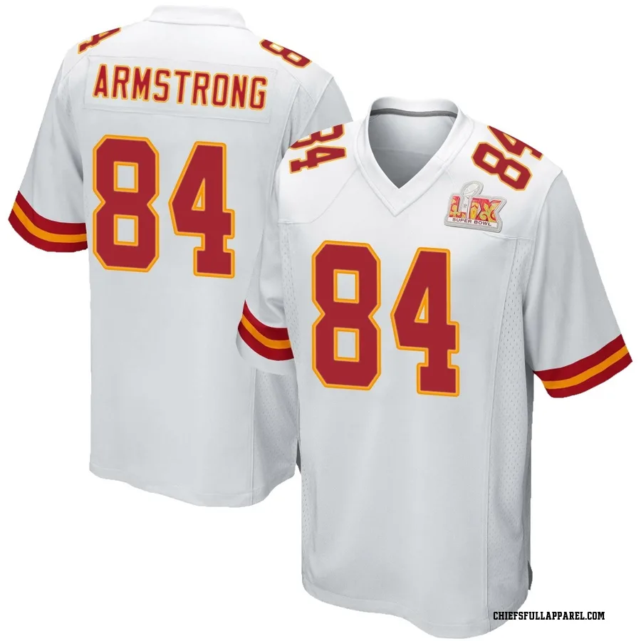 Andrew Armstrong Kansas City Chiefs Youth Game Super Bowl LIX Nike Jersey - White