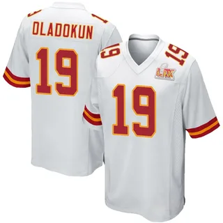 Chris Oladokun Kansas City Chiefs Men's Game Super Bowl LIX Nike Jersey - White