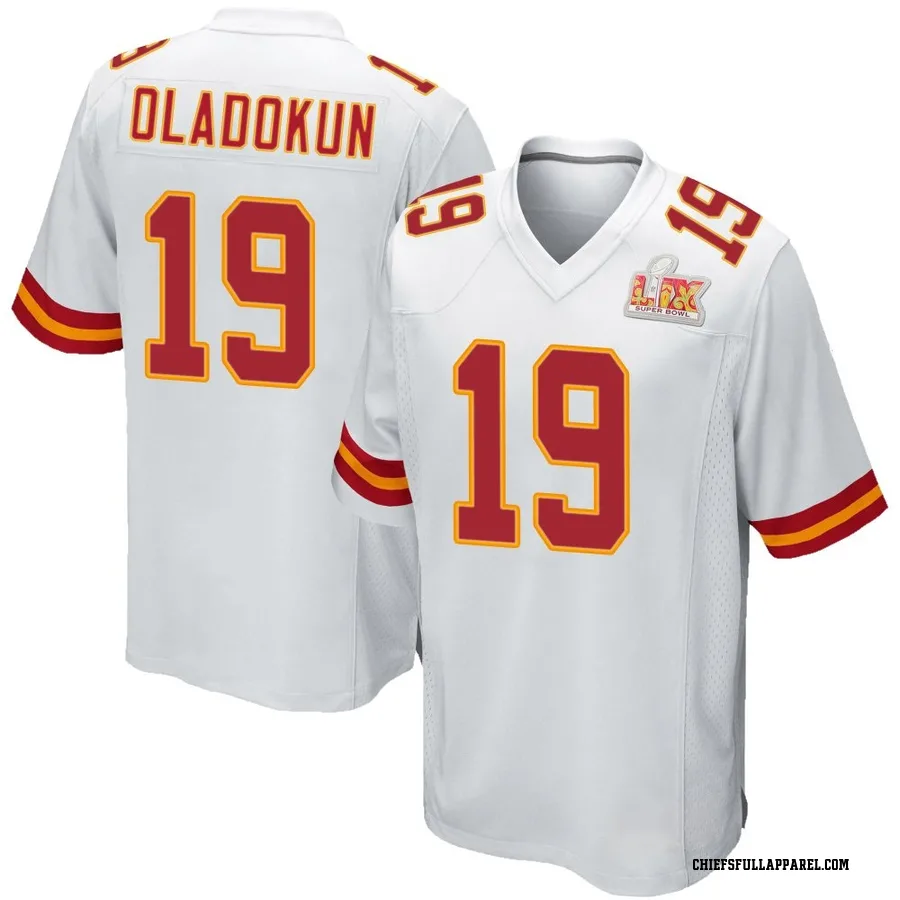 Chris Oladokun Kansas City Chiefs Men's Game Super Bowl LIX Nike Jersey - White