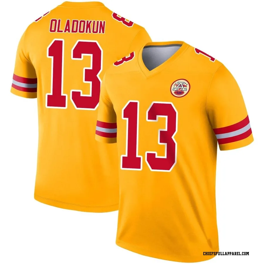 Chris Oladokun Kansas City Chiefs Men's Legend Inverted Nike Jersey - Gold