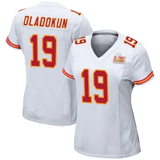 Chris Oladokun Kansas City Chiefs Women's Game Super Bowl LIX Nike Jersey - White