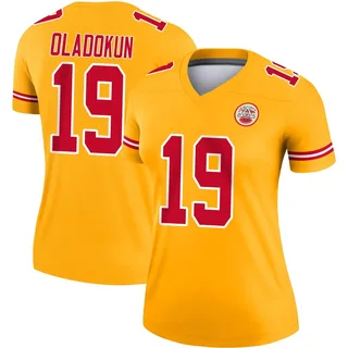 Chris Oladokun Kansas City Chiefs Women's Legend Inverted Nike Jersey - Gold