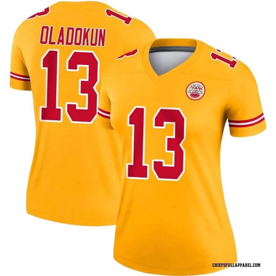 Chris Oladokun Kansas City Chiefs Women's Legend Inverted Nike Jersey - Gold