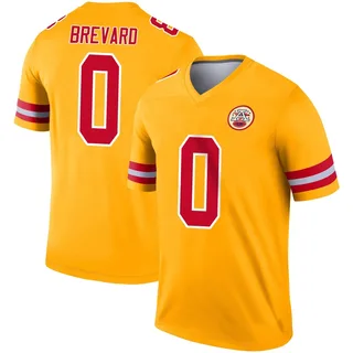 Cole Brevard Kansas City Chiefs Men's Legend Inverted Nike Jersey - Gold