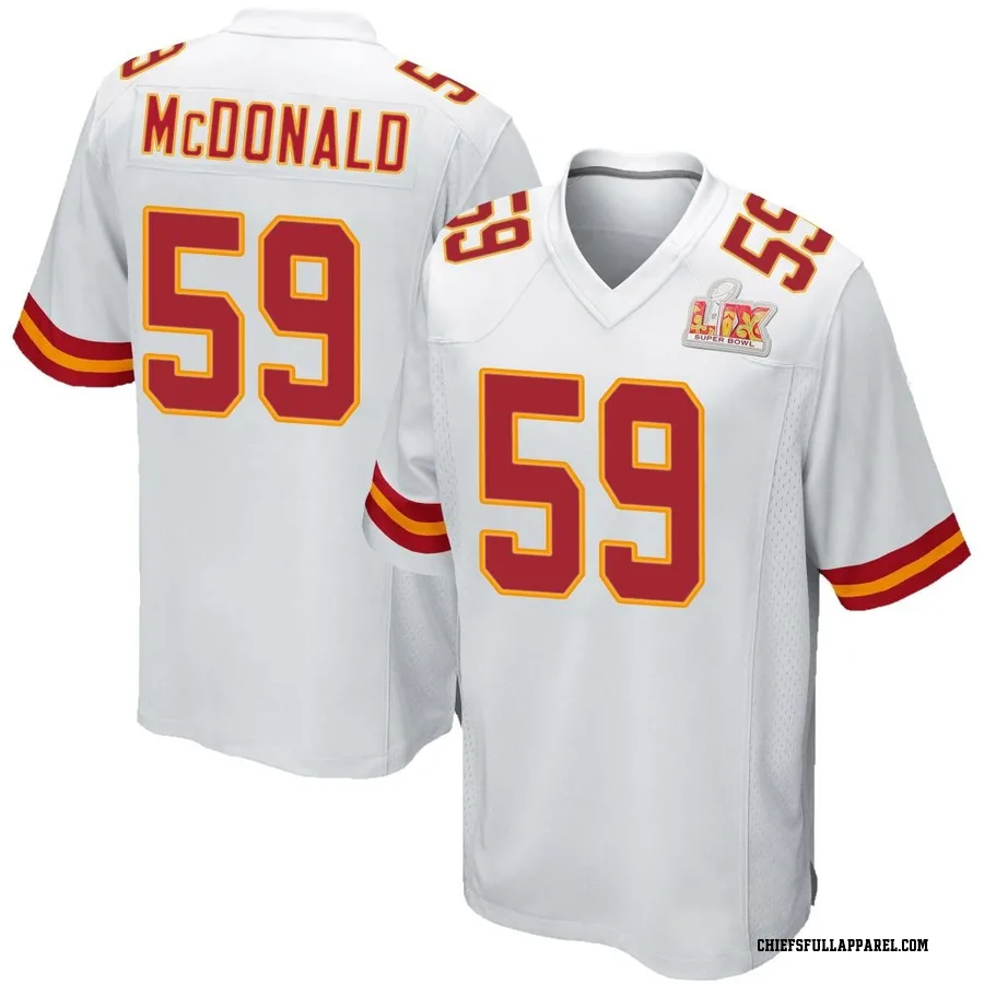 Cooper McDonald Kansas City Chiefs Men's Game Super Bowl LIX Nike Jersey - White