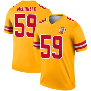 Cooper McDonald Kansas City Chiefs Men's Legend Inverted Nike Jersey - Gold
