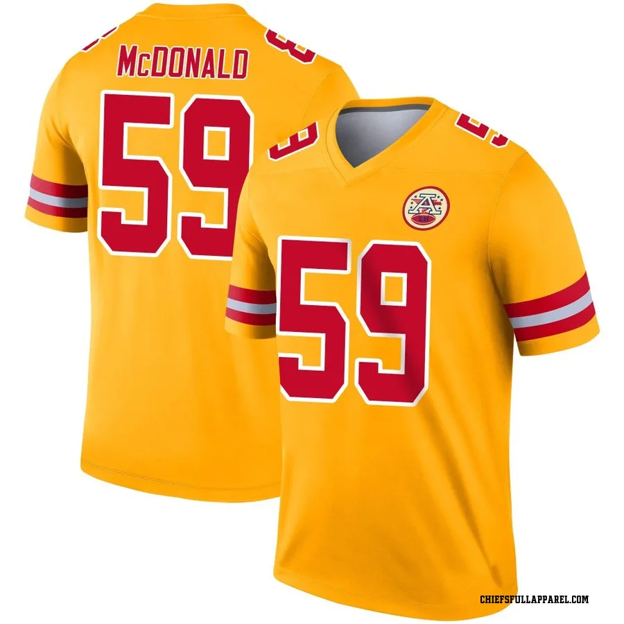 Cooper McDonald Kansas City Chiefs Men's Legend Inverted Nike Jersey - Gold