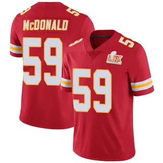 Cooper McDonald Kansas City Chiefs Men's Limited Team Color Vapor Untouchable Super Bowl LIX Nike Jersey - Red