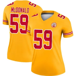 Cooper McDonald Kansas City Chiefs Women's Legend Inverted Nike Jersey - Gold