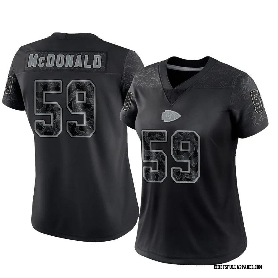 Cooper McDonald Kansas City Chiefs Women's Limited Reflective Nike Jersey - Black