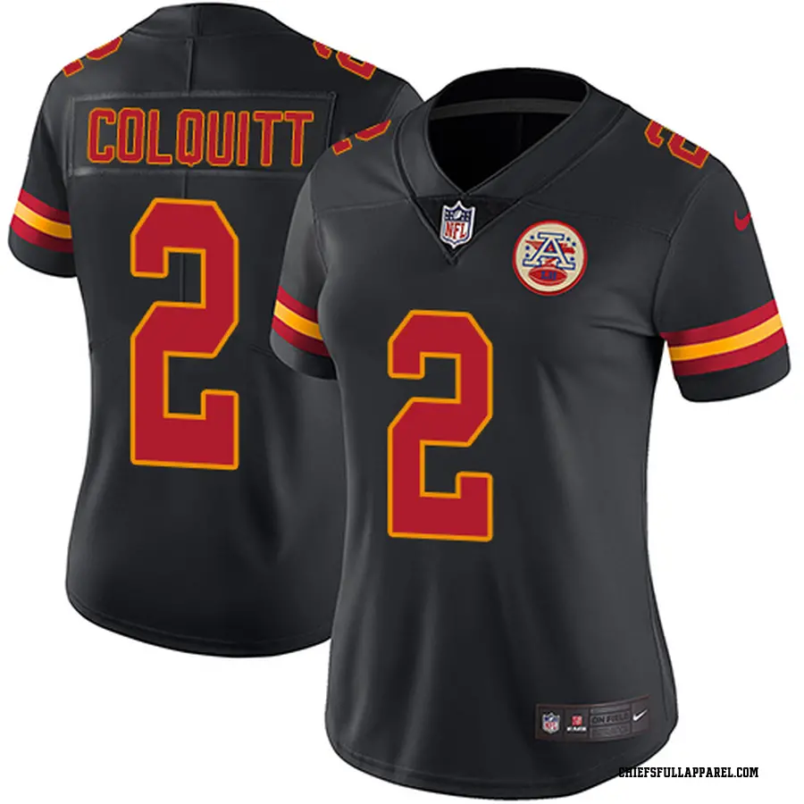 Dustin Colquitt Kansas City Chiefs Women's Limited Color Rush Jersey - Black