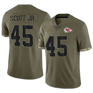 Eric Scott Jr. Kansas City Chiefs Men's Limited 2022 Salute To Service Nike Jersey - Olive