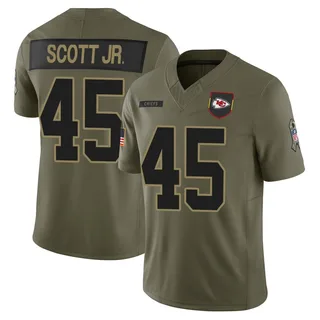 Eric Scott Jr. Kansas City Chiefs Men's Limited 2025 Salute to Service Nike Jersey - Olive