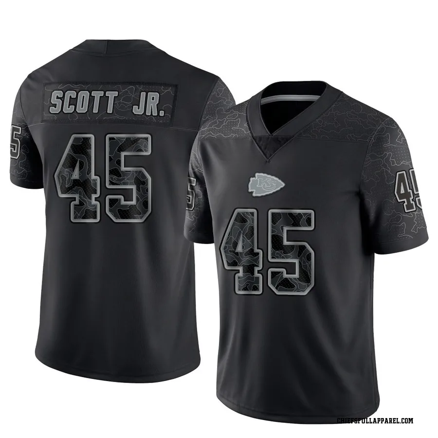 Eric Scott Jr. Kansas City Chiefs Youth Limited Reflective Nike Jersey - Black