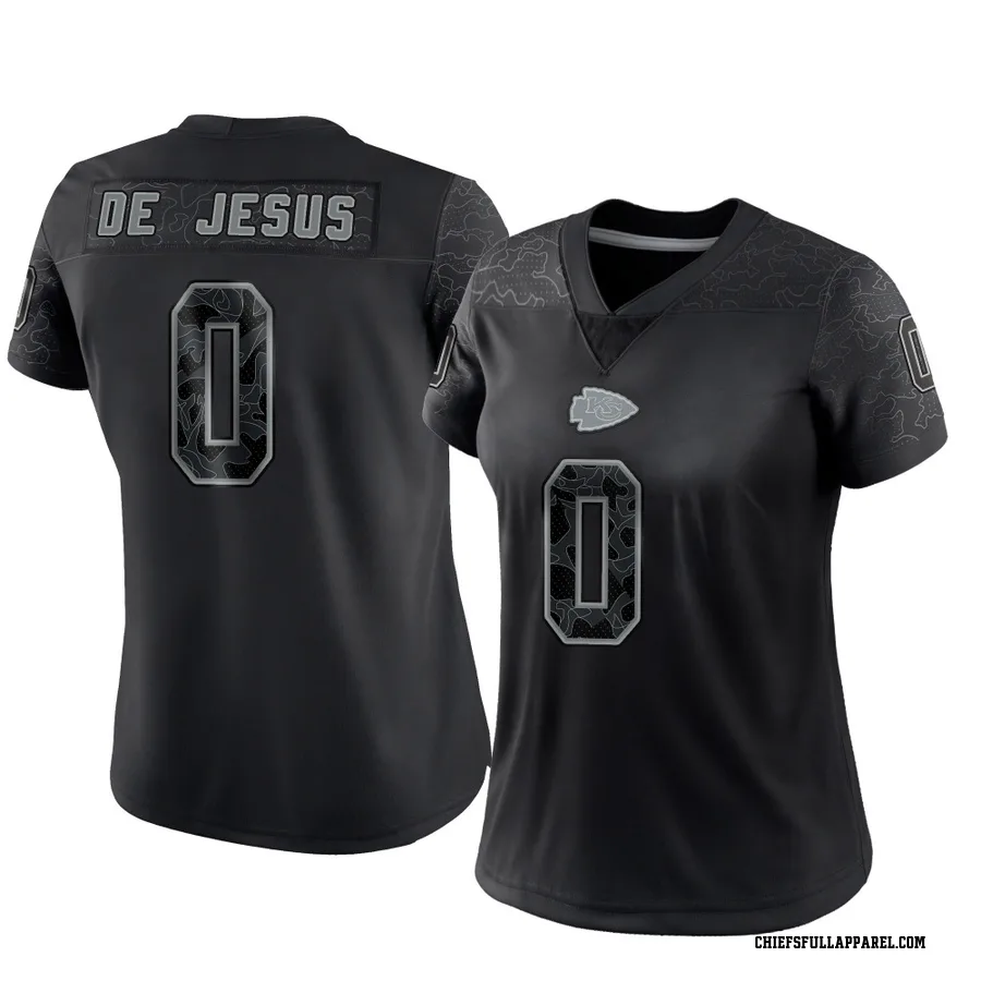 Jacob De Jesus Kansas City Chiefs Women's Limited Reflective Nike Jersey - Black