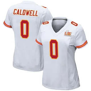 Jeff Caldwell Kansas City Chiefs Women's Game Super Bowl LIX Nike Jersey - White