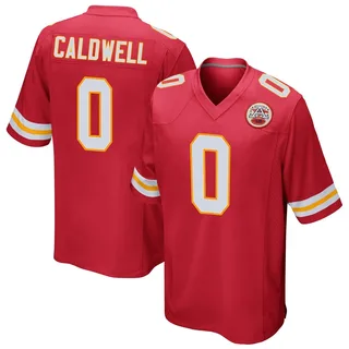 Jeff Caldwell Kansas City Chiefs Youth Game Team Color Nike Jersey - Red