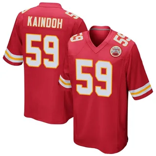 Joshua Kaindoh Kansas City Chiefs Men's Game Team Color Jersey - Red