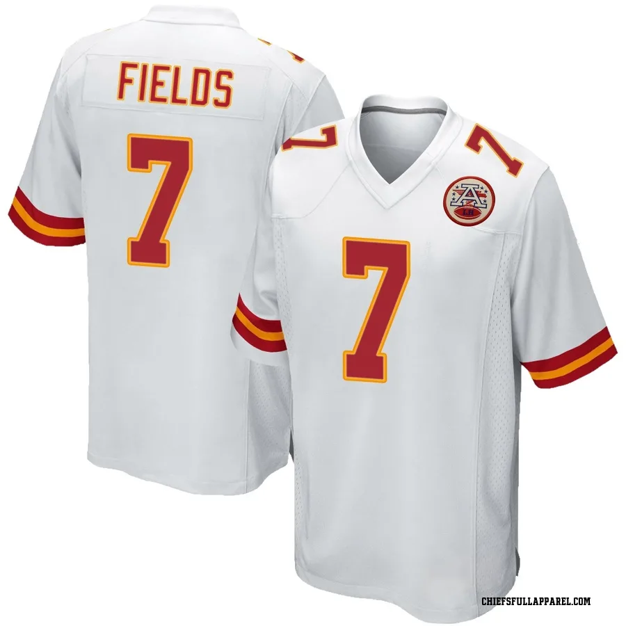 Justin Fields Kansas City Chiefs Men's Game Nike Jersey - White