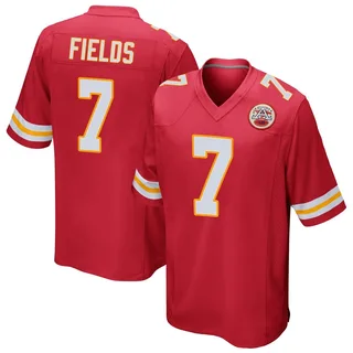 Justin Fields Kansas City Chiefs Men's Game Team Color Nike Jersey - Red