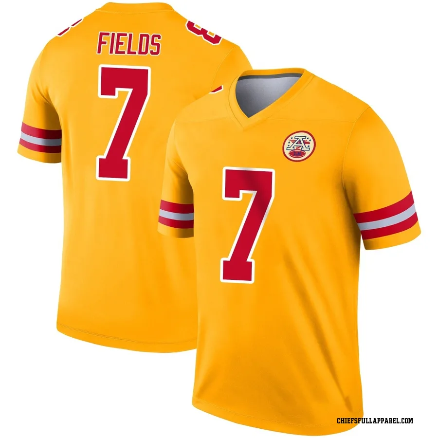Justin Fields Kansas City Chiefs Men's Legend Inverted Nike Jersey - Gold