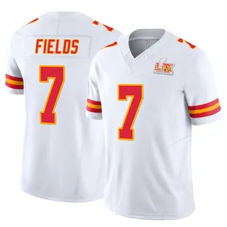 Justin Fields Kansas City Chiefs Men's Limited Vapor F.U.S.E. Super Bowl LIX Nike Jersey - White