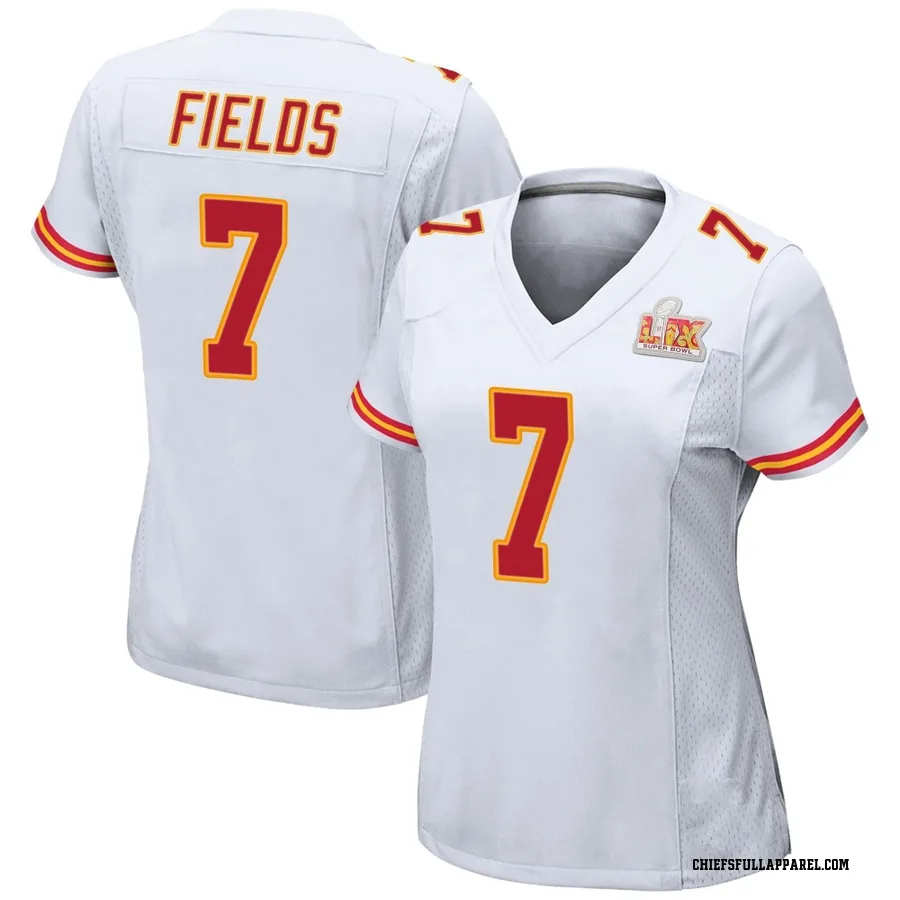 Justin Fields Kansas City Chiefs Women's Game Super Bowl LIX Nike Jersey - White