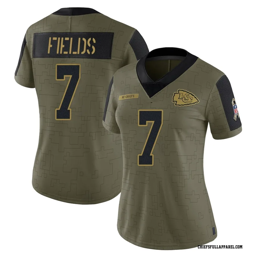 Justin Fields Kansas City Chiefs Women's Limited 2021 Salute To Service Nike Jersey - Olive