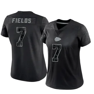Justin Fields Kansas City Chiefs Women's Limited Reflective Nike Jersey - Black