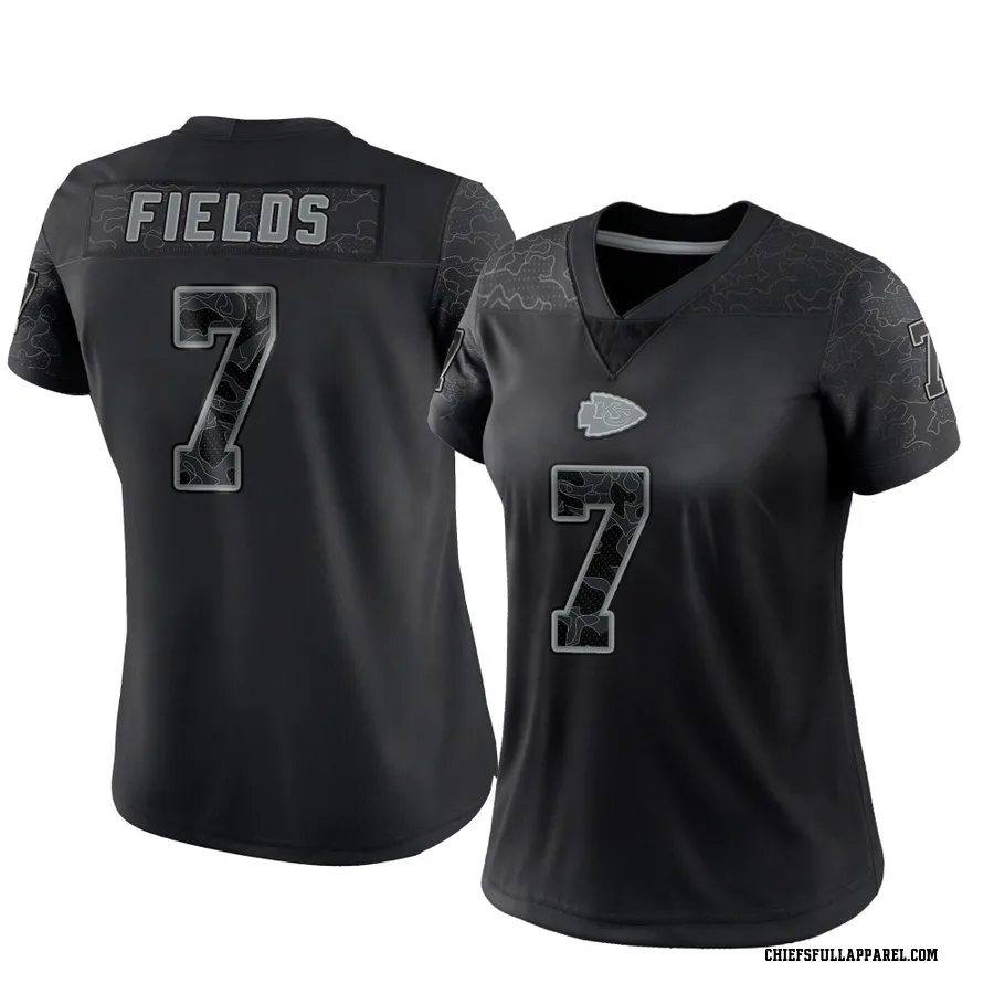 Justin Fields Kansas City Chiefs Women's Limited Reflective Nike Jersey - Black