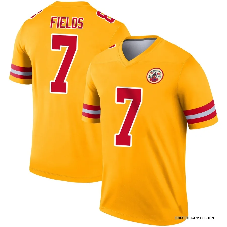 Justin Fields Kansas City Chiefs Youth Legend Inverted Nike Jersey - Gold