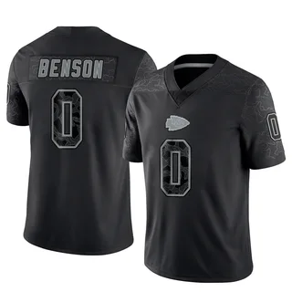 Kahlil Benson Kansas City Chiefs Men's Limited Reflective Nike Jersey - Black