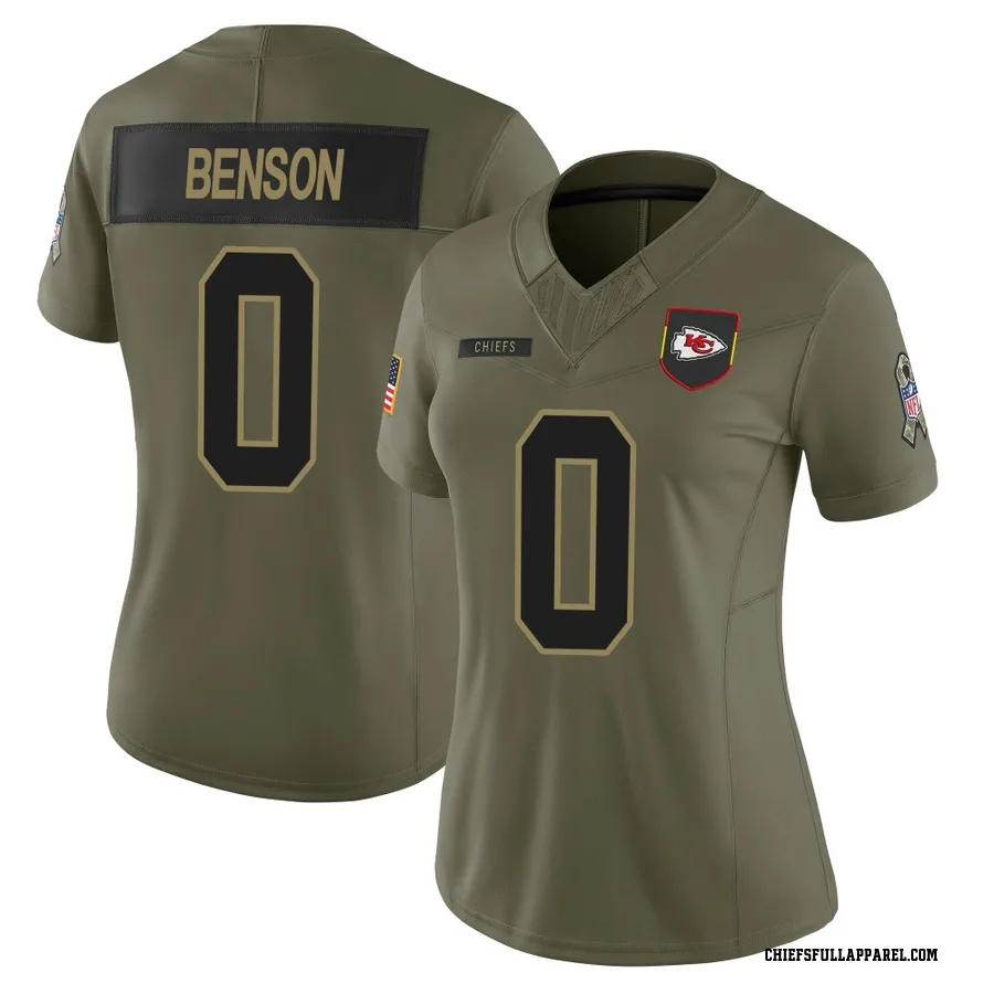 Kahlil Benson Kansas City Chiefs Women's Limited 2025 Salute to Service Nike Jersey - Olive