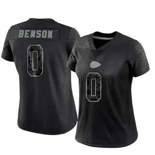 Kahlil Benson Kansas City Chiefs Women's Limited Reflective Nike Jersey - Black