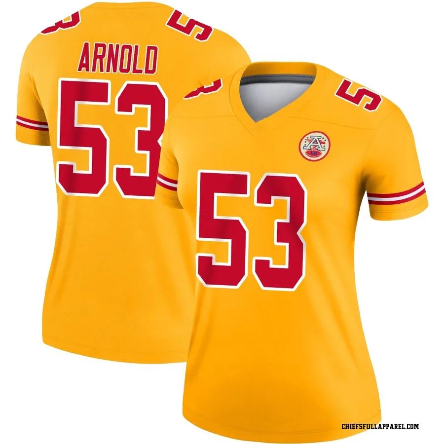 Kam Arnold Kansas City Chiefs Women's Legend Inverted Nike Jersey - Gold