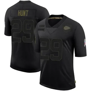 Kareem Hunt Kansas City Chiefs Men's Limited 2020 Salute To Service Nike Jersey - Black