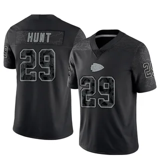 Kareem Hunt Kansas City Chiefs Men's Limited Reflective Nike Jersey - Black