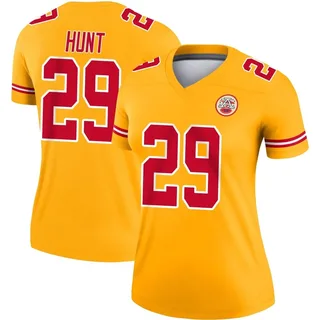 Kareem Hunt Kansas City Chiefs Women's Legend Inverted Nike Jersey - Gold