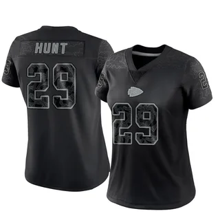 Kareem Hunt Kansas City Chiefs Women's Limited Reflective Nike Jersey - Black