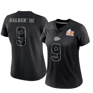 Kenneth Walker III Kansas City Chiefs Women's Limited Reflective Super Bowl LIX Nike Jersey - Black