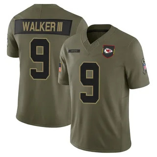 Kenneth Walker III Kansas City Chiefs Youth Limited 2025 Salute to Service Nike Jersey - Olive