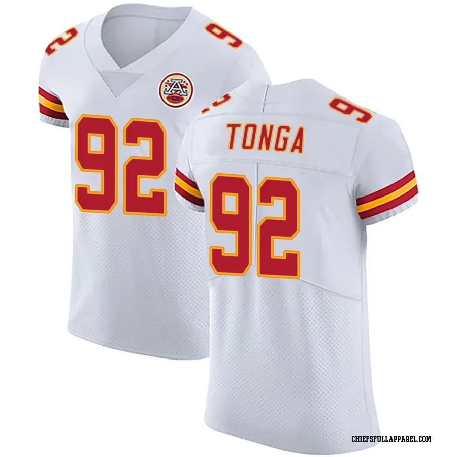 Khyiris Tonga Kansas City Chiefs Men's Elite Vapor Untouchable Nike Jersey - White