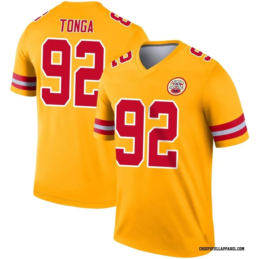 Khyiris Tonga Kansas City Chiefs Men's Legend Inverted Nike Jersey - Gold