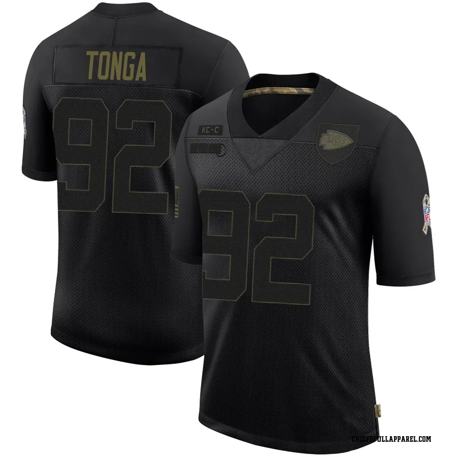Khyiris Tonga Kansas City Chiefs Men's Limited 2020 Salute To Service Nike Jersey - Black
