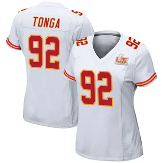 Khyiris Tonga Kansas City Chiefs Women's Game Super Bowl LIX Nike Jersey - White