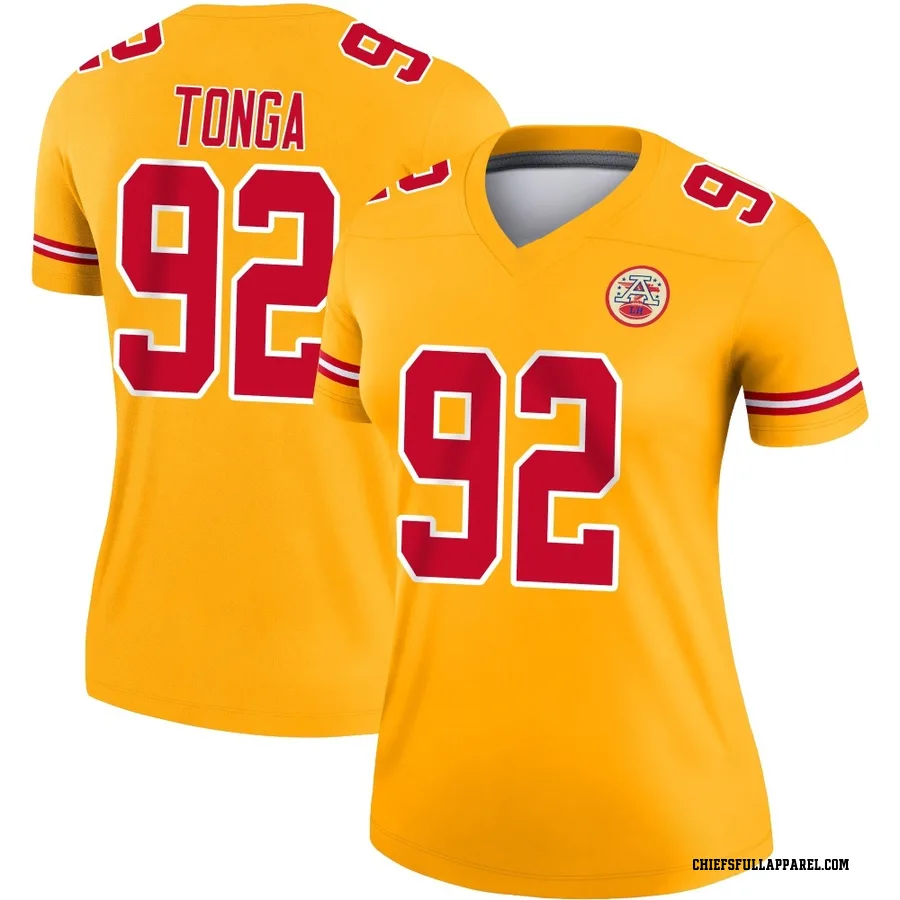 Khyiris Tonga Kansas City Chiefs Women's Legend Inverted Nike Jersey - Gold