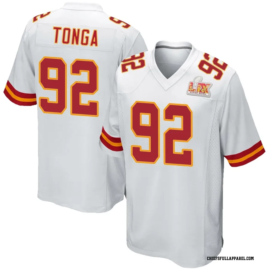 Khyiris Tonga Kansas City Chiefs Youth Game Super Bowl LIX Nike Jersey - White