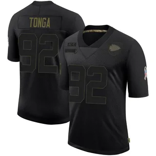 Khyiris Tonga Kansas City Chiefs Youth Limited 2020 Salute To Service Nike Jersey - Black